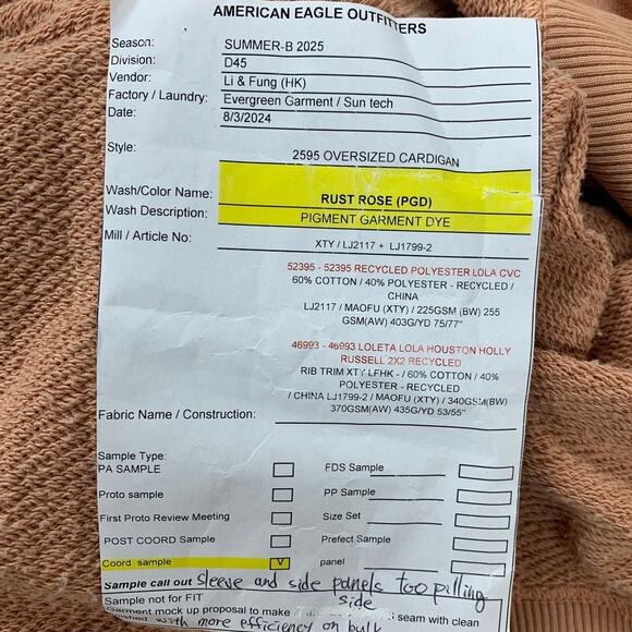 New American Eagle Womens Medium Long Sleeve Button Up Oversized Cardigan - Picture 4 of 4